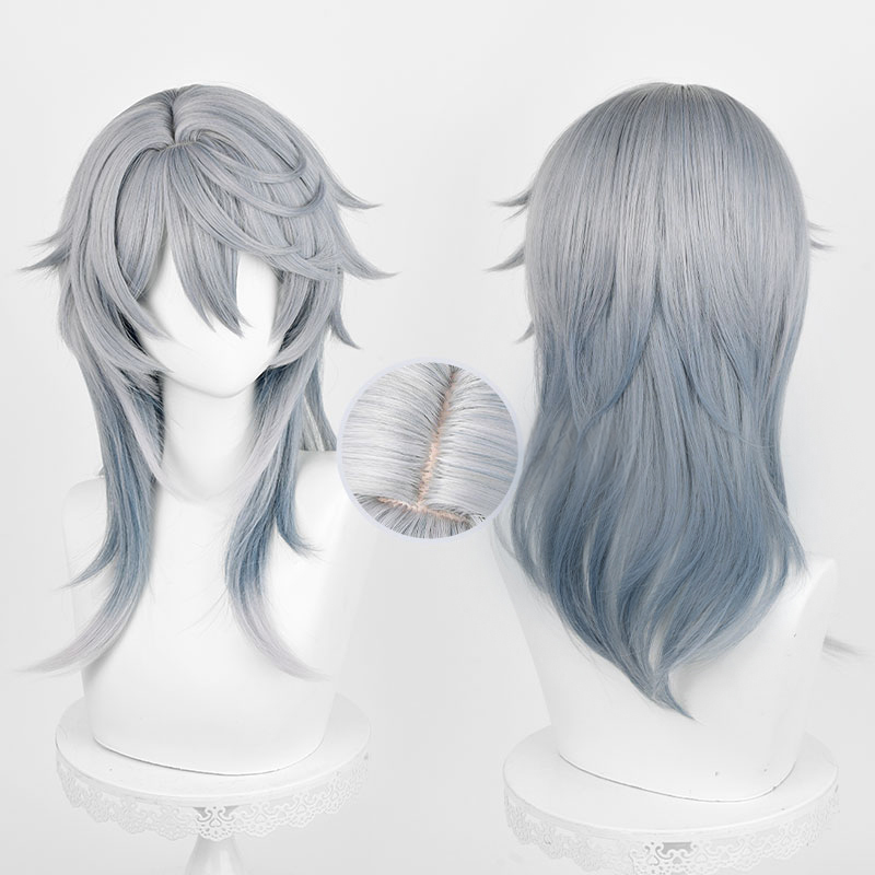 Anime Cosplay Blue Hair - HSR الأحد شعر مستعار تأثيري 52