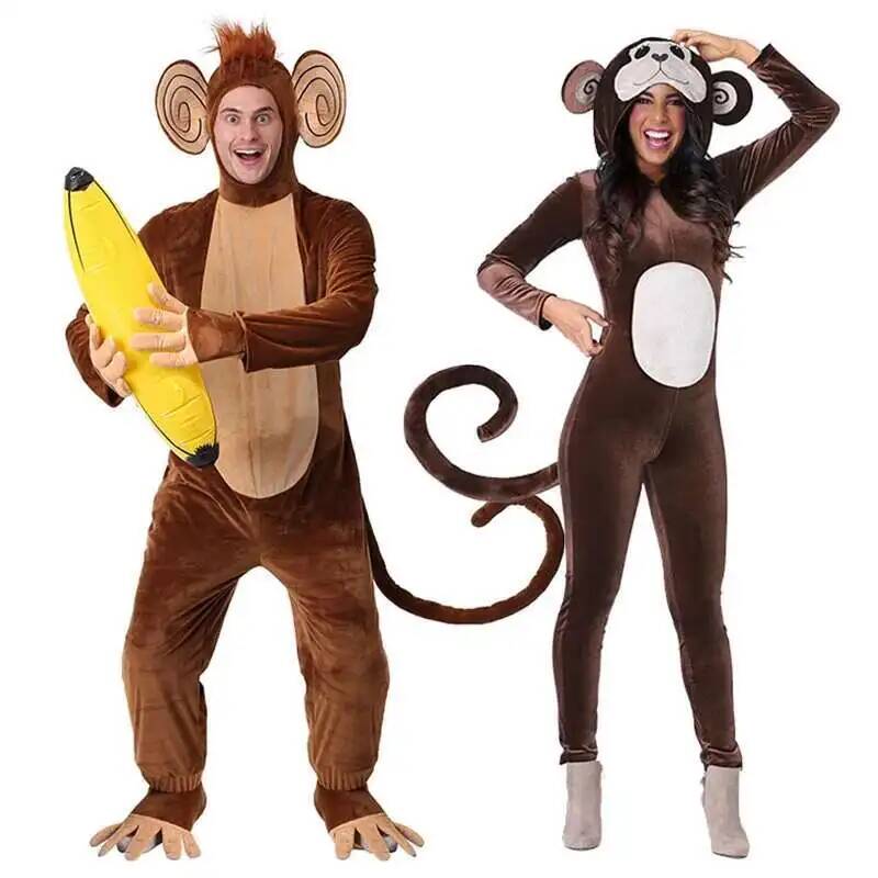 Anime Cosplay Jumpsuit - جديد براون القرد نيسيي منامة الحيوان