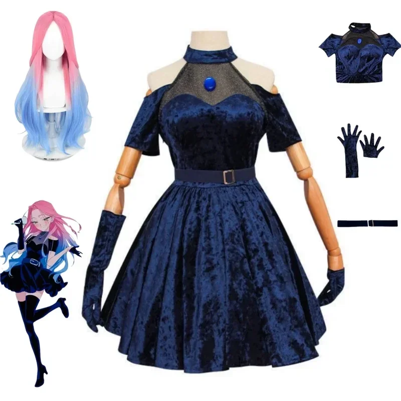 زي ميزي التنكري، زي تنكري لشخص - مراجعة Anime Cosplay Blue Hair وسعره