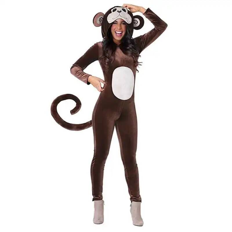 جديد براون القرد نيسيي منامة ا - مراجعة Anime Cosplay Jumpsuit وسعره