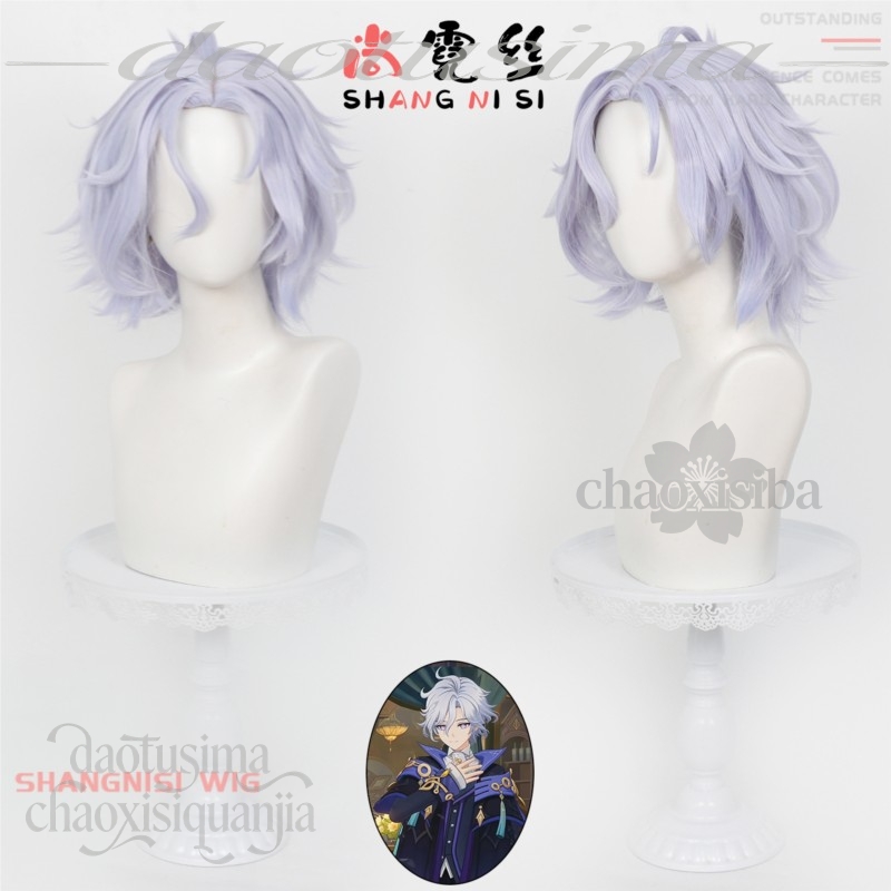 باروكة شعر صناعي قصيرة ومجعدة  - مراجعة Anime Cosplay Blue Hair وسعره